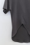 SWAYING/KNIT round hem half-sleeved pullover SW24SS1T45 dark gray